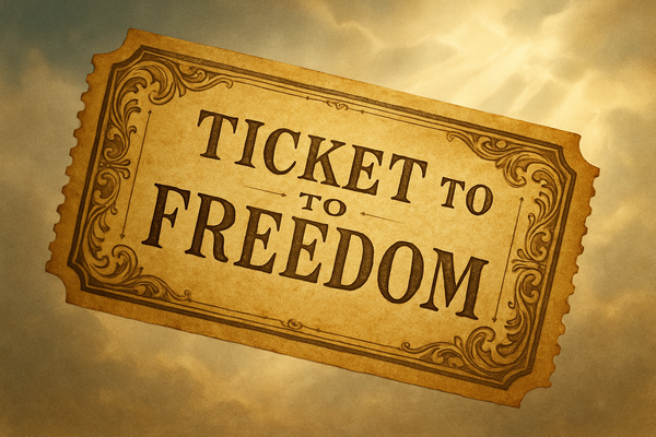 An image which shows a ticket to freedom